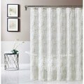 Homeroots 72 x 70 x 1 in. Tan & White Floral Embroider Shower Curtain 399743